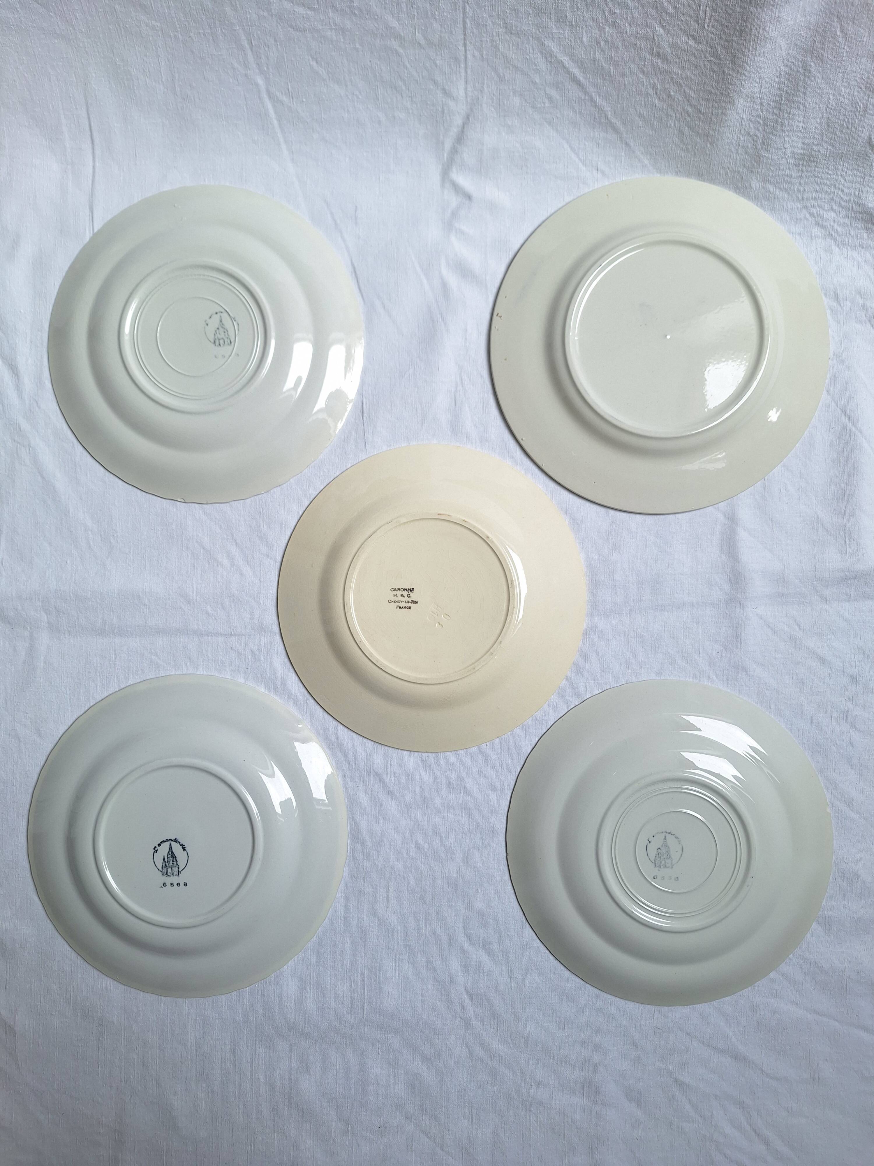 Blue vintage dinner plates