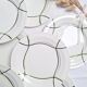 Flat plates St Amand model Bayonne white, green and black.