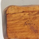 Empty cut pocket in vintage olive tree