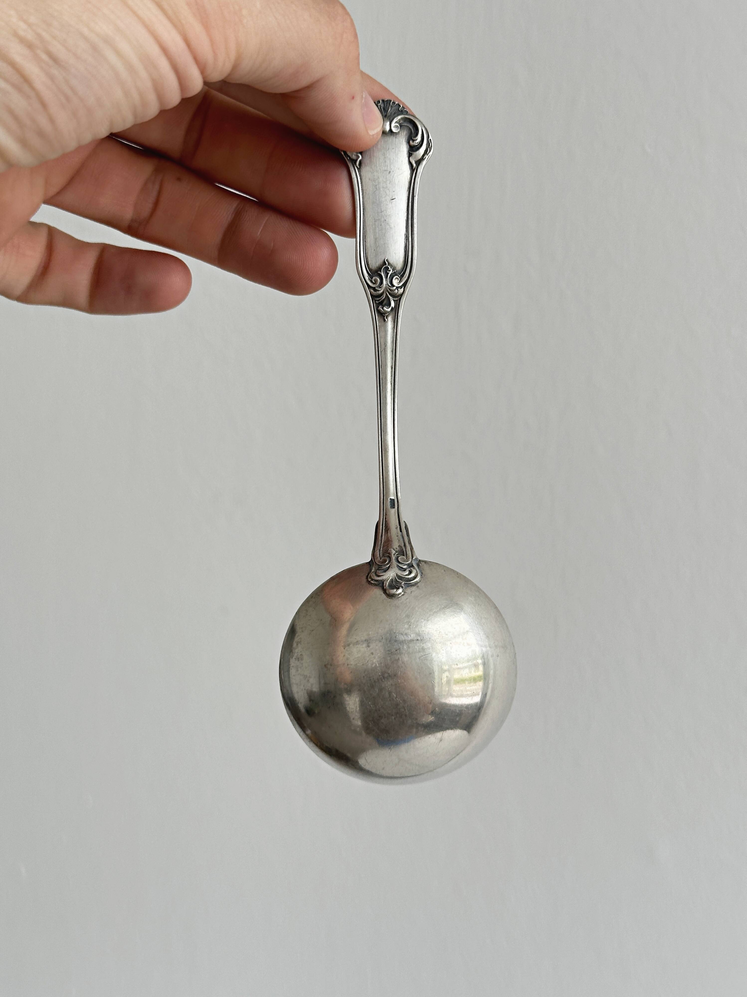 Silver-plated sauce spoon