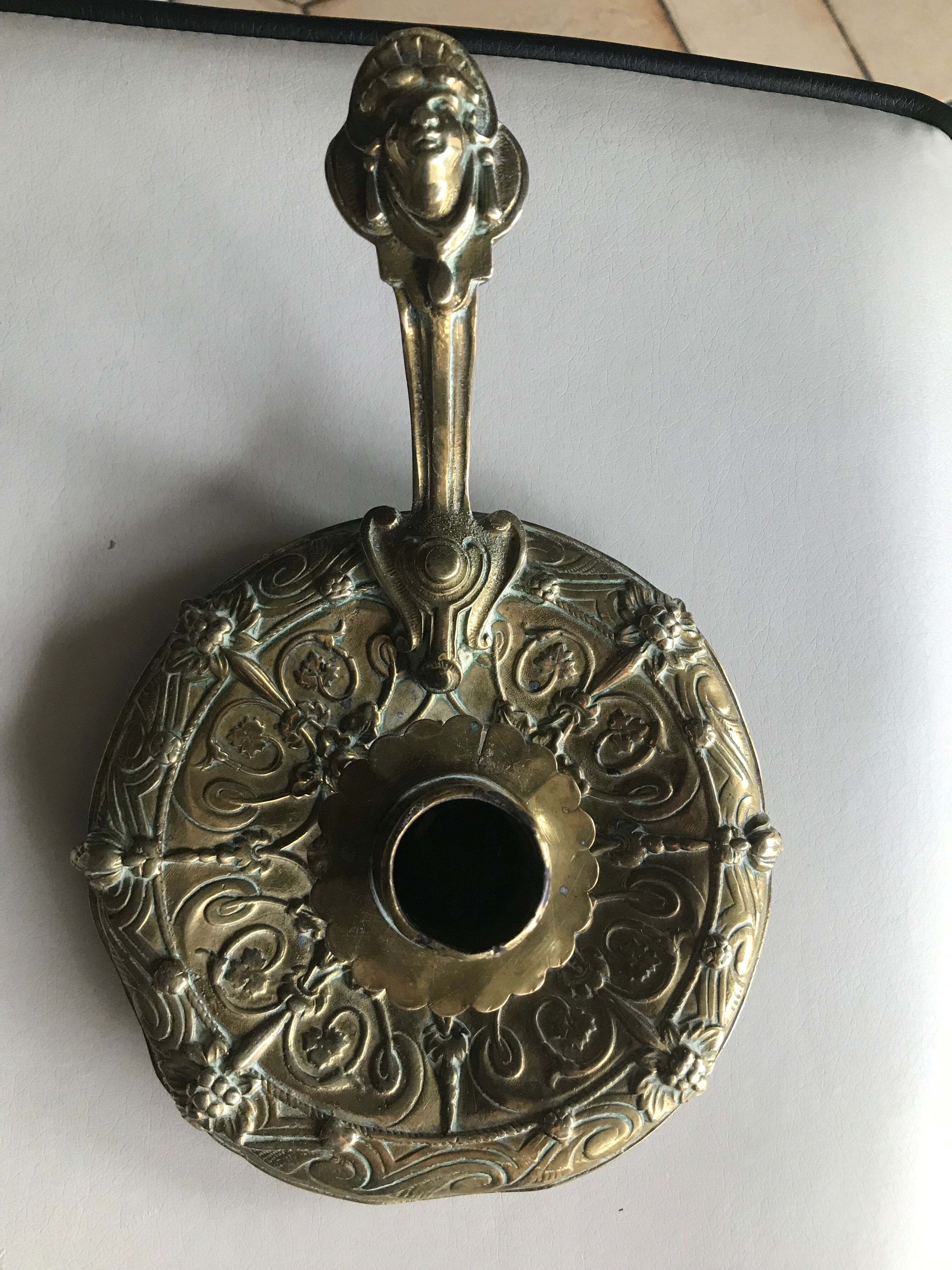 Solid brass candle holder