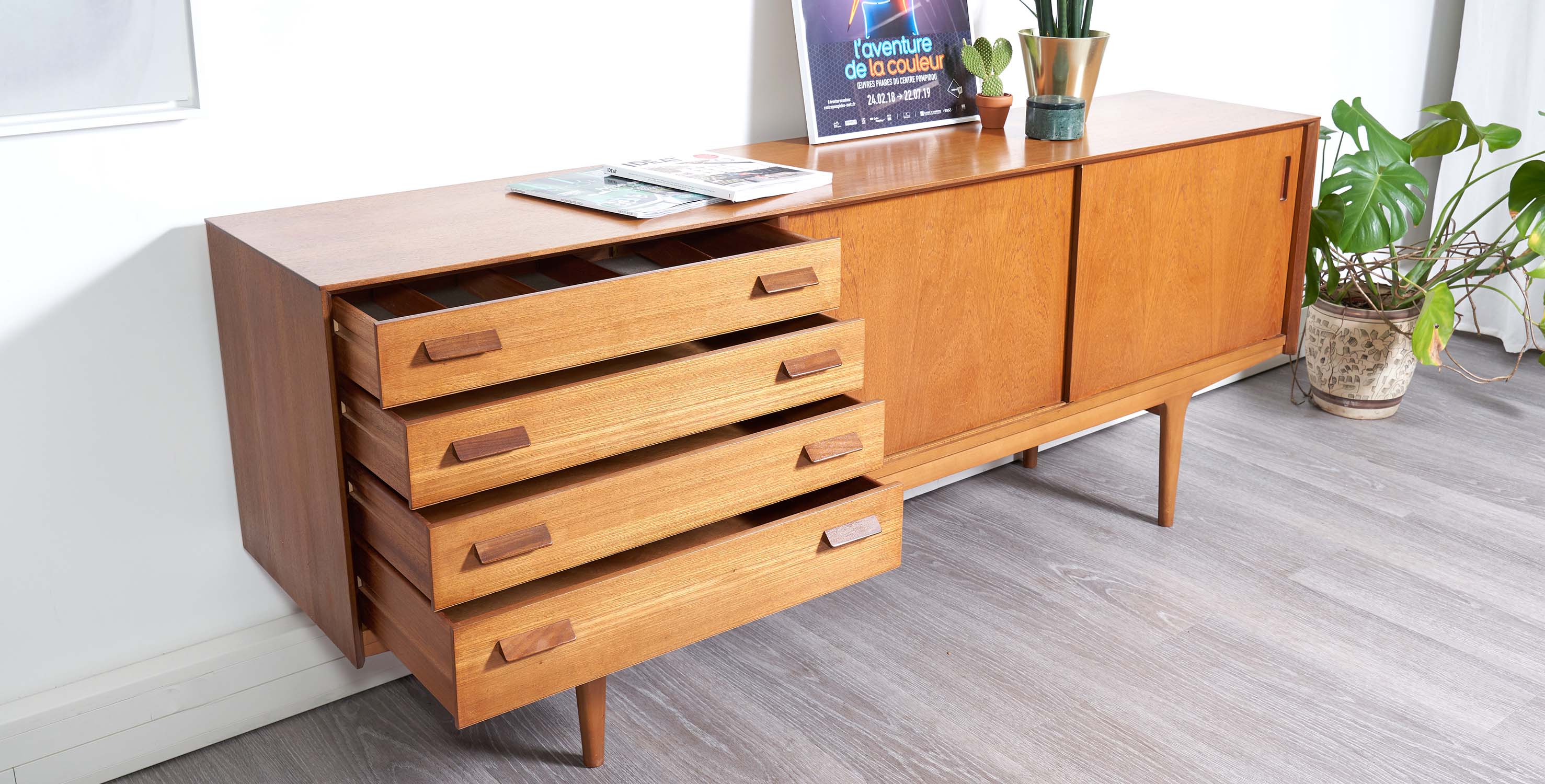 Sideboard gplan 1960 Scandinavian style 198cm