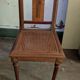 Set of 6 Louis XVI chairs in marquetry wood and caning.