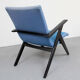 1950s scissors armchair in blue
