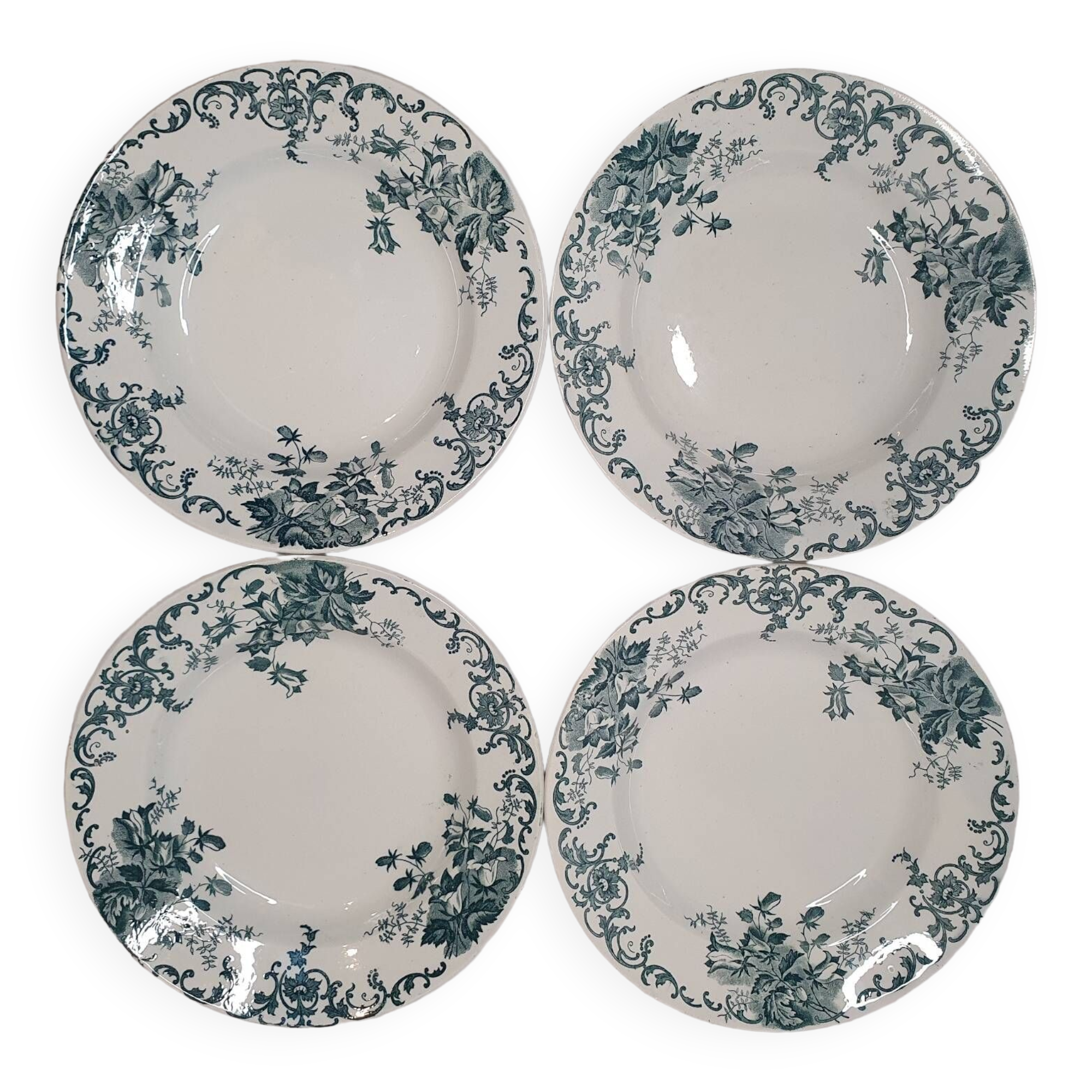 Lot de 4 assiettes creuses Terre de Fer