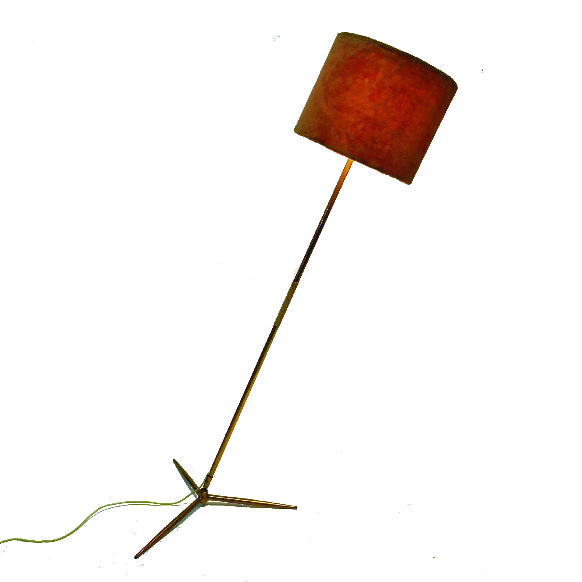 Mid century brass articulated floor lamp, Italy 1950