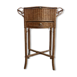 Bedside table tavailleuse wicker vintage