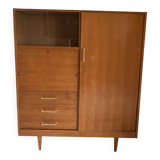 1960s cabinet, desk, display cabinet, drawers