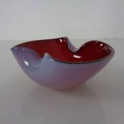 Red and Lilac Sommerso Murano Glass Bowl or Ashtray, Italy, 1960s