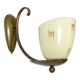 Original Art Deco wall brass sconce / vintage light 1930s / Bauhaus era