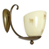 Original Art Deco wall brass sconce / vintage light 1930s / Bauhaus era