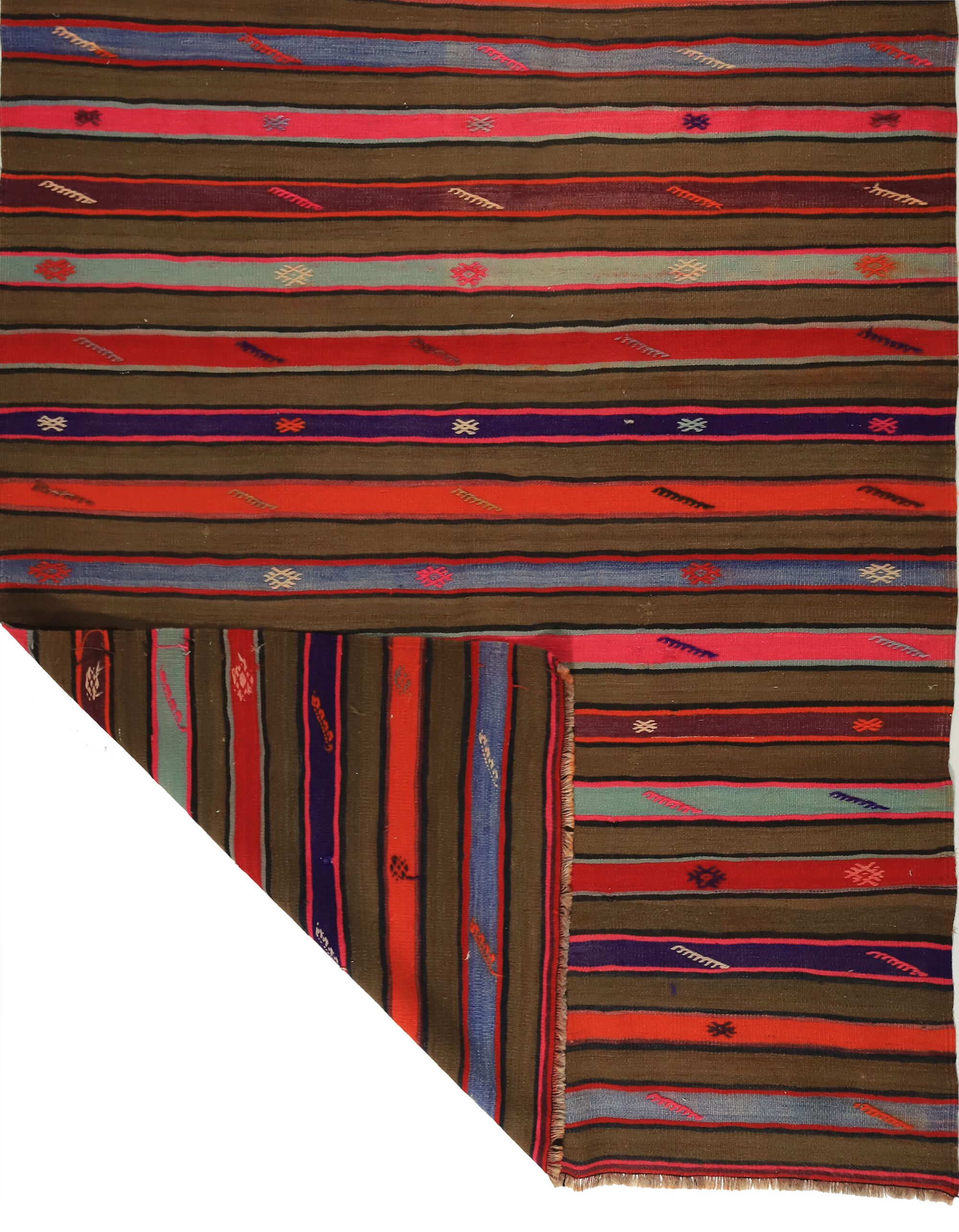 Anatolian handmade kilim rug 282 cm x 157 cm