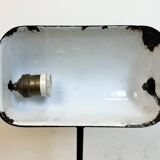Lampe de Banque Vintage en Émail Vert de BUR, 1930s