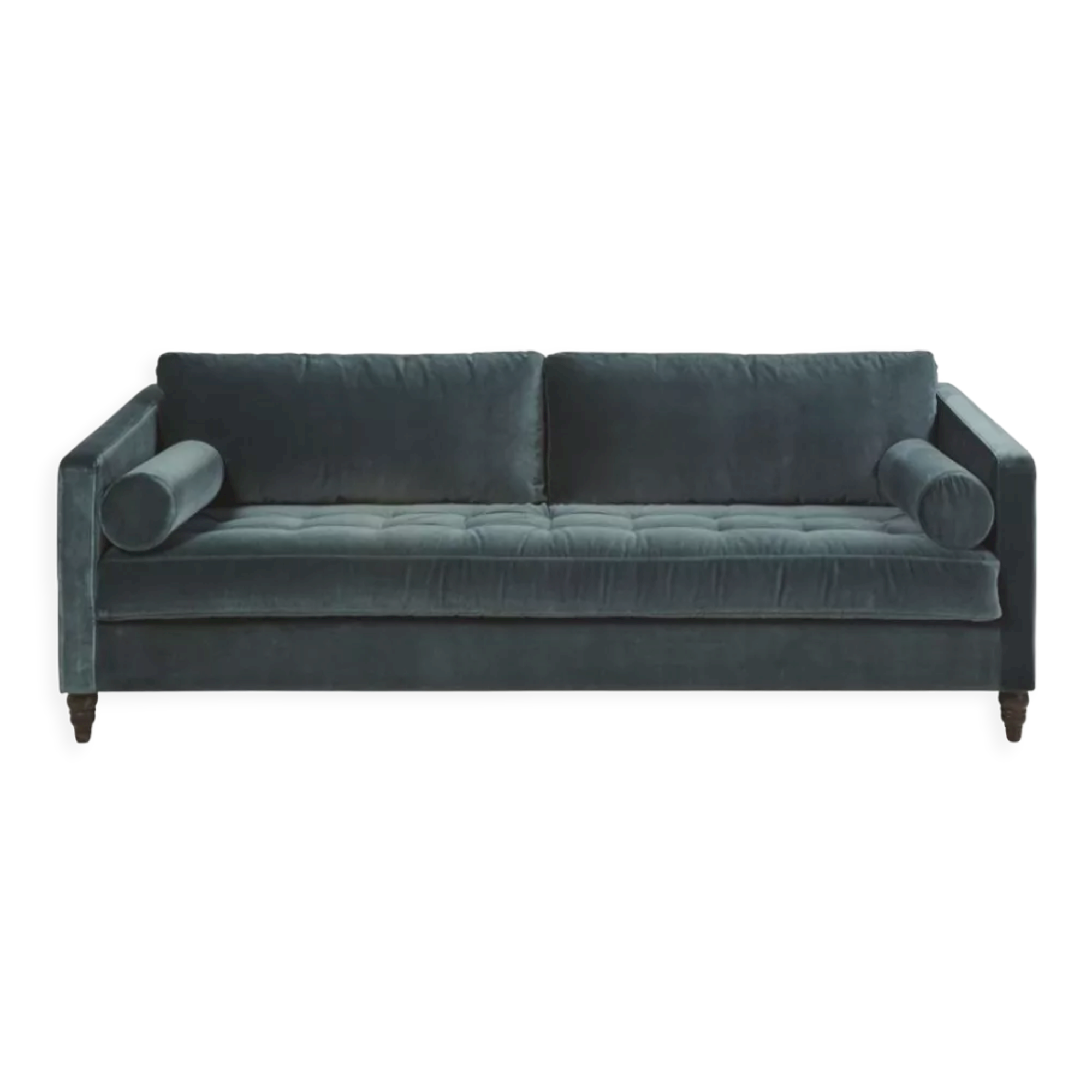 Sofa bed 3 places velvet green