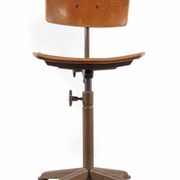 Friso Kramer style plywood atelier drawing table chair