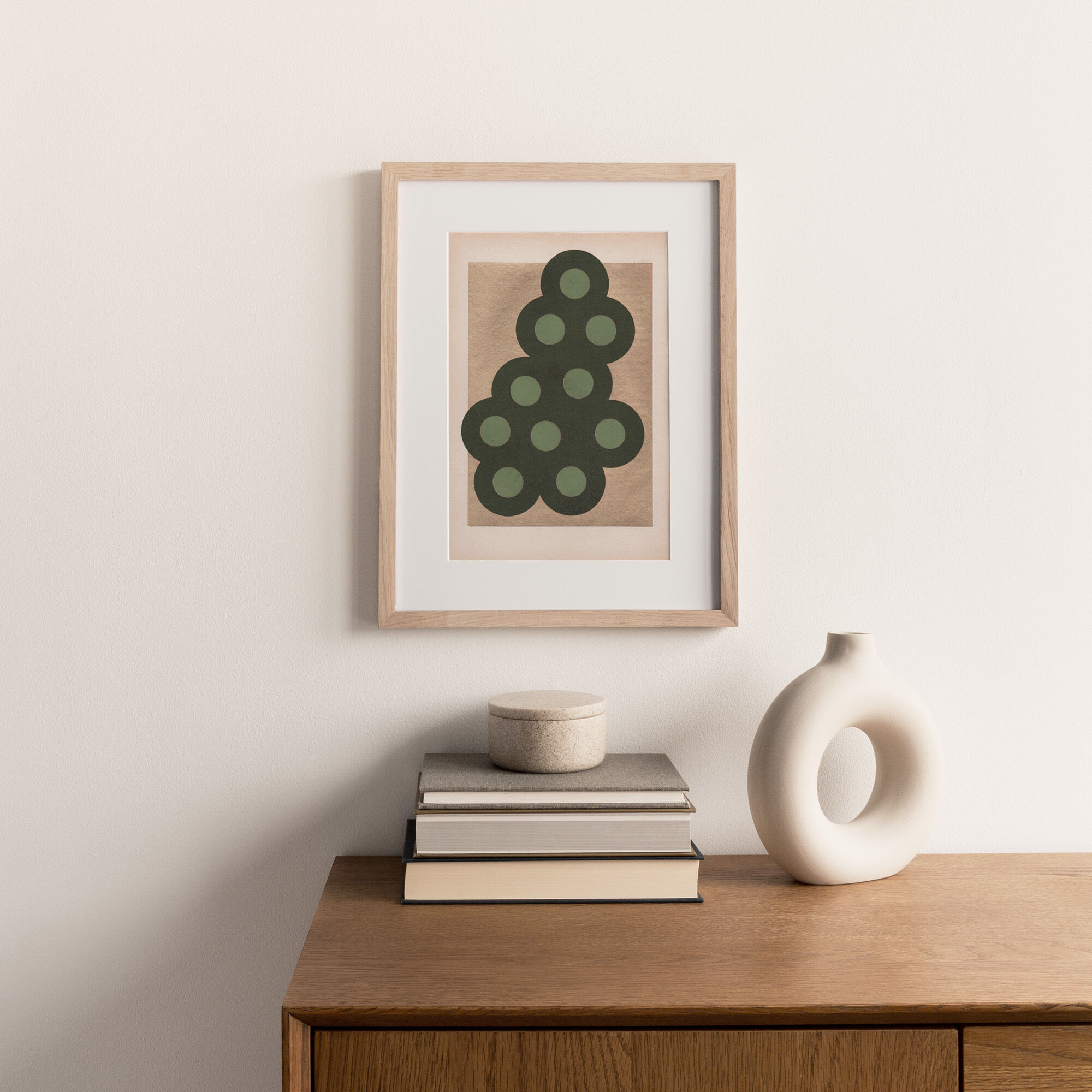 Collage on dated and signed paper without frame