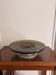 70s Pressed Glass Smoke Fruit Bowl Coupe Stand Space Age