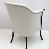 Pair of Giorgetti Italian Velvet Armchairs "Progetti", 1980s