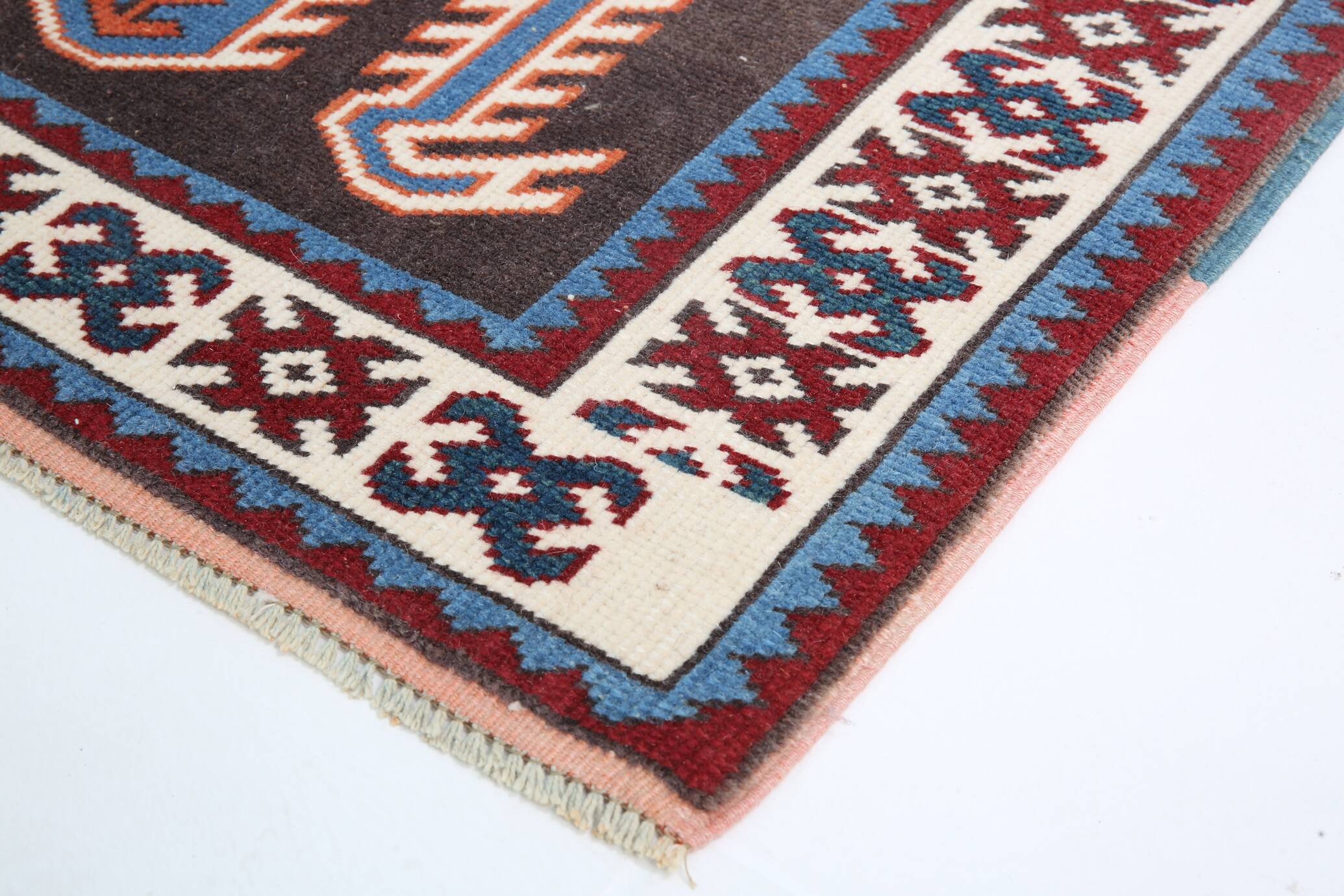 3x13 Black & Blue Vintage Persian Runner Rug, 80x398Cm