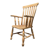 Light colored elm wood English Windsor armchair