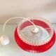 Suspension in glass and plexiglass with diamond points / vintage 60s-70s