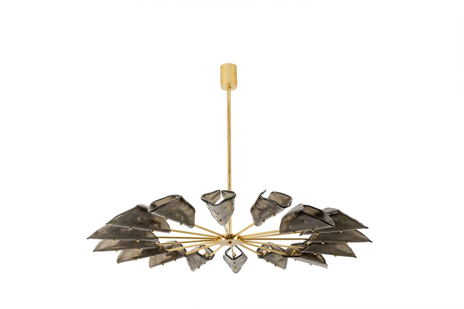 Simone Malachin. Murano glass "star" chandelier. Contemporary.