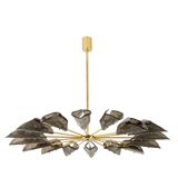 Simone Malachin. Murano glass "star" chandelier. Contemporary.