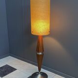 Rare Wood floor lamp with contra diabolo base 1960s
