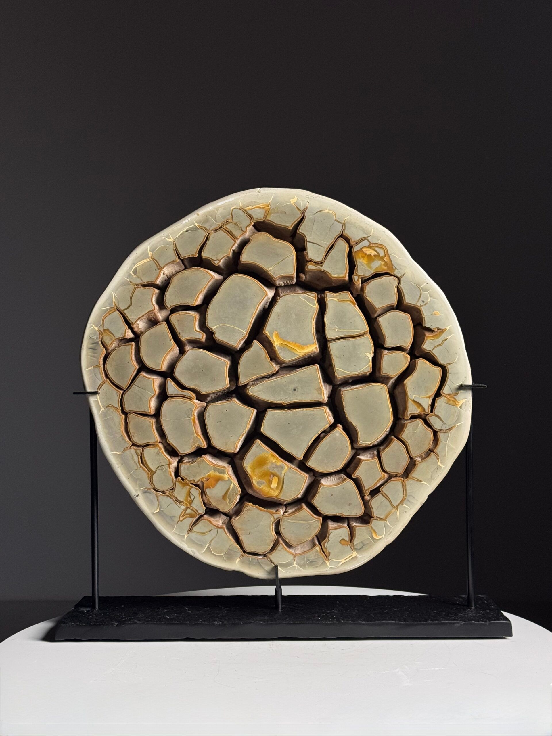 Septaria nodule on custom stand