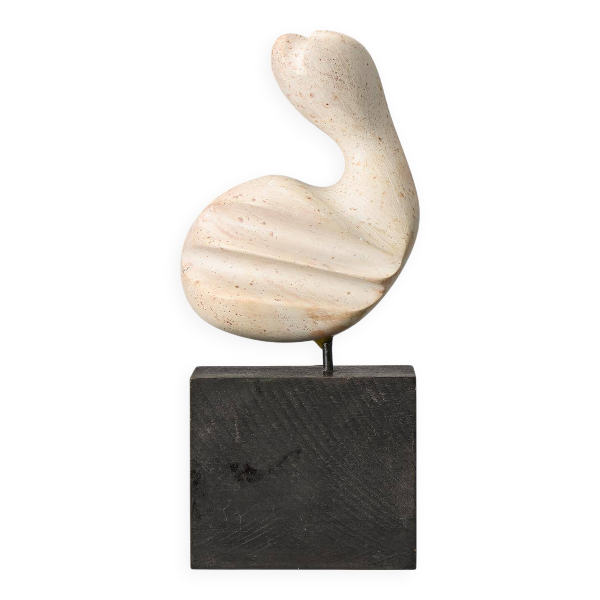 White stone sculpture by v.bee, switzerland