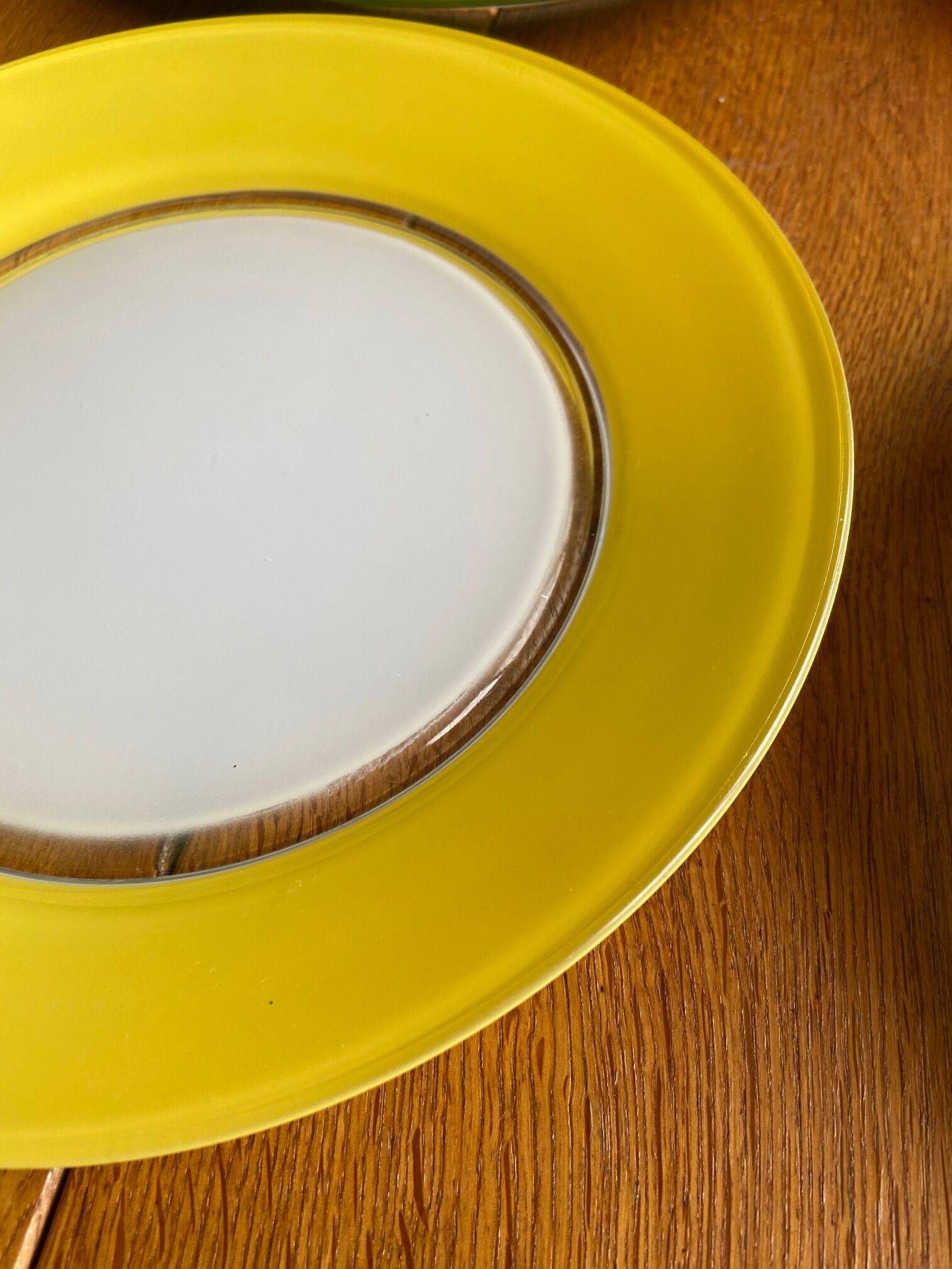 Set of 6 colored glass plates