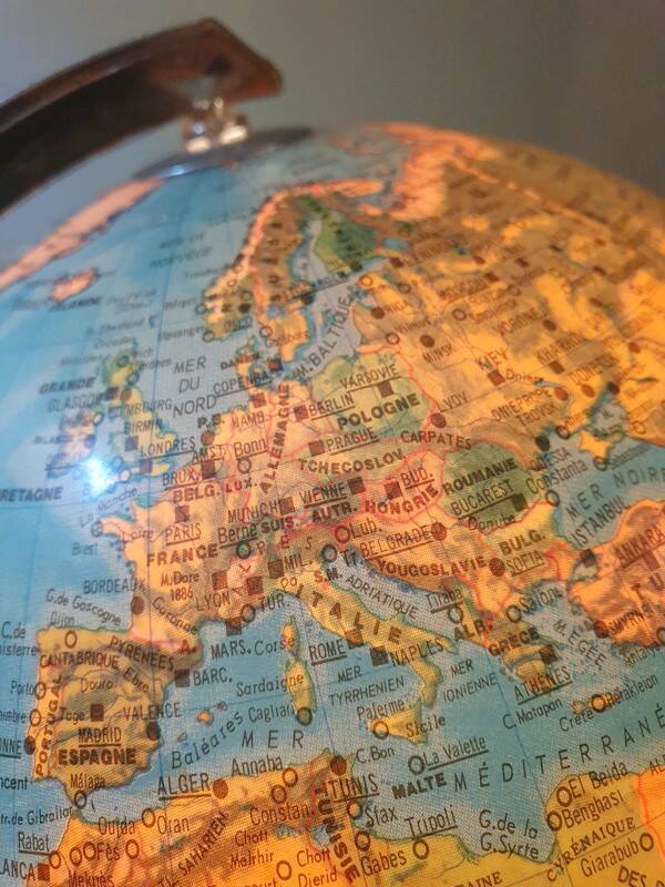 Vintage Illuminated Globe