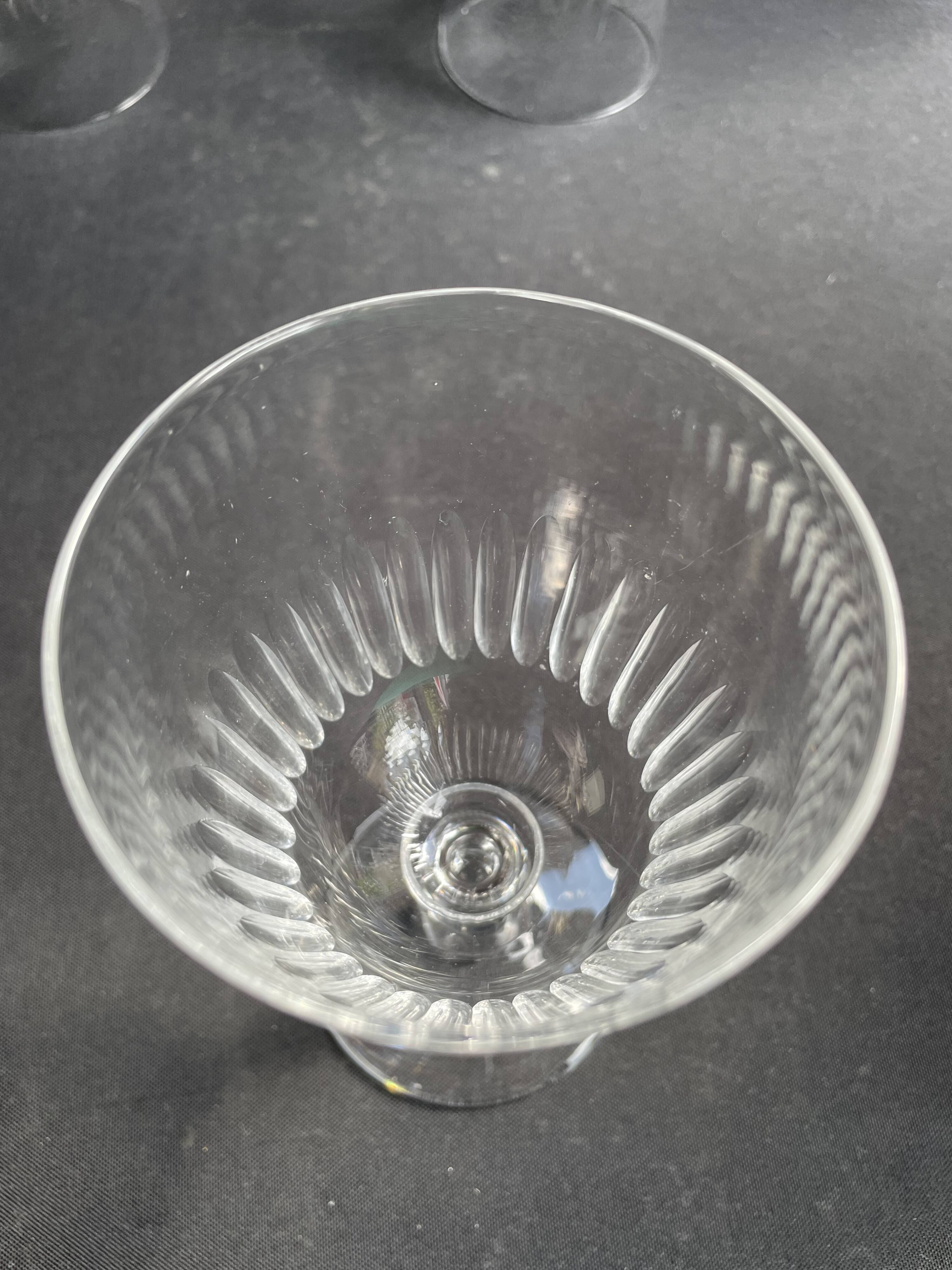 3 Water glasses – Blown and cut crystal