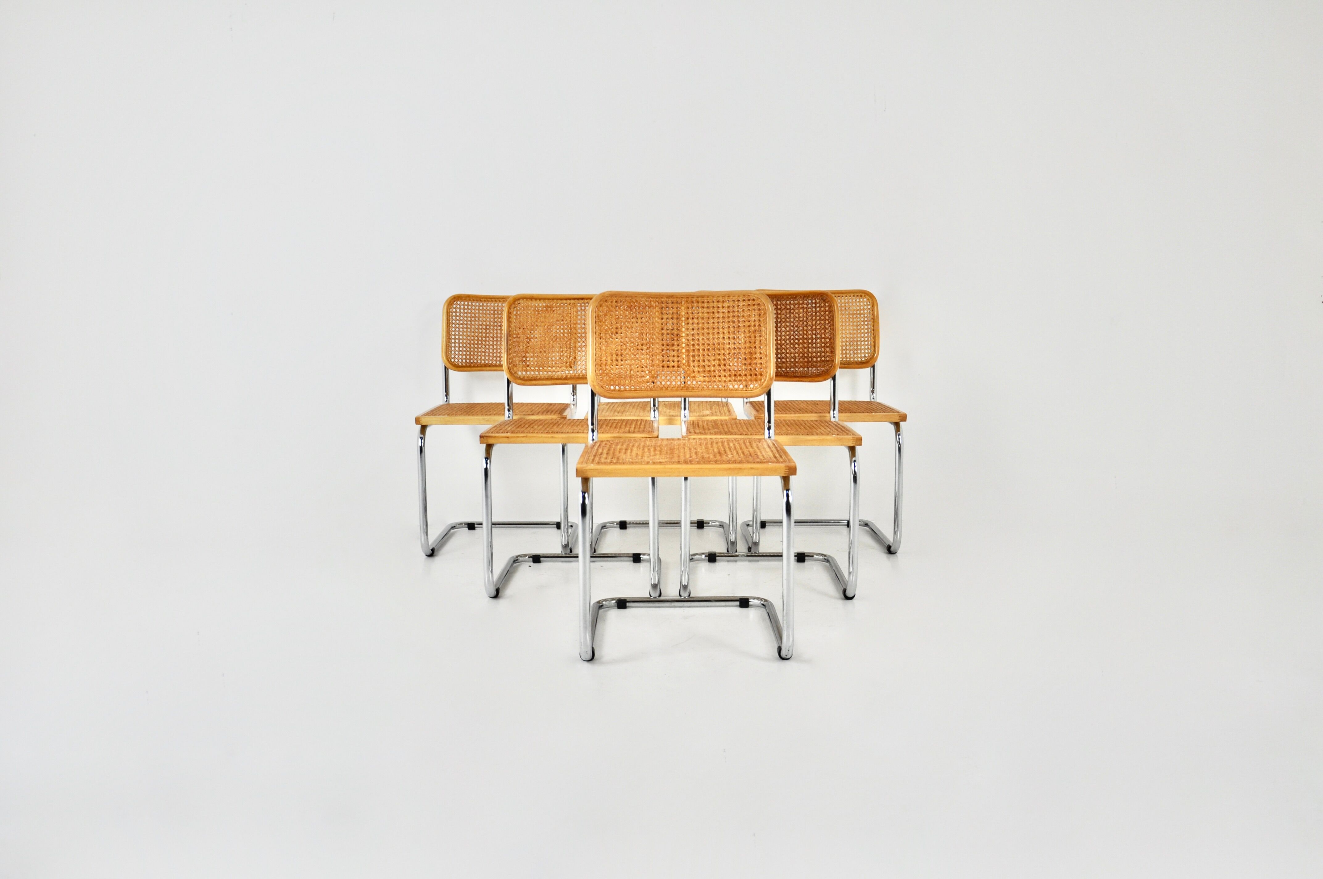 Dining chairs B32 by Marcel Breuer