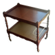 Vintage wooden and gilded brass rolling dessert trolley