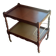 Vintage wooden and gilded brass rolling dessert trolley