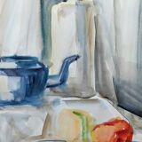 Vintage Still Life Watercolour Framed - 'The Teapot'