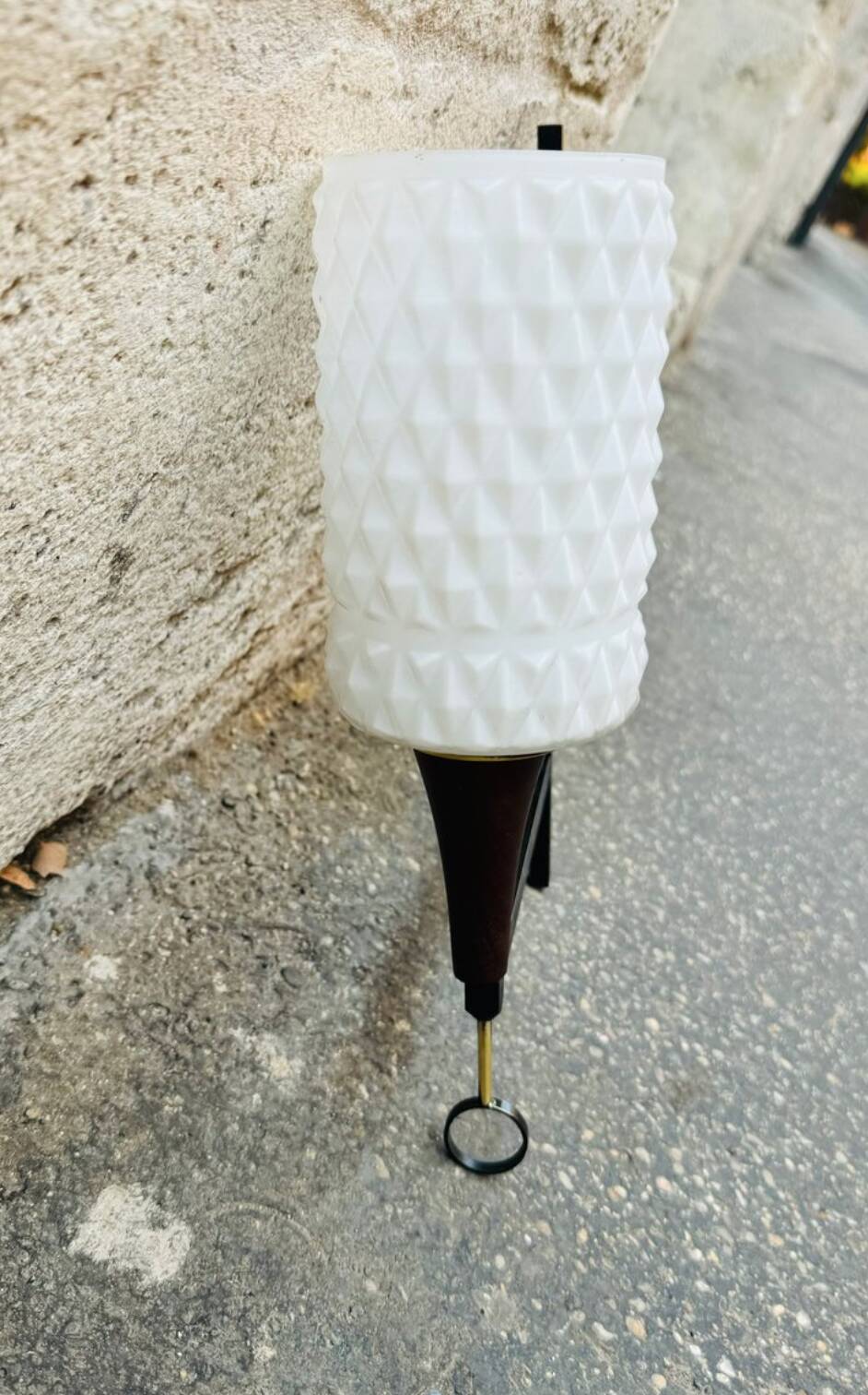 Lampe de pare-chocs en verre, années 60