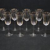 8 Fine Crystal Stemmed Glasses for Port or Liqueur - Baccarat? / Saint Louis