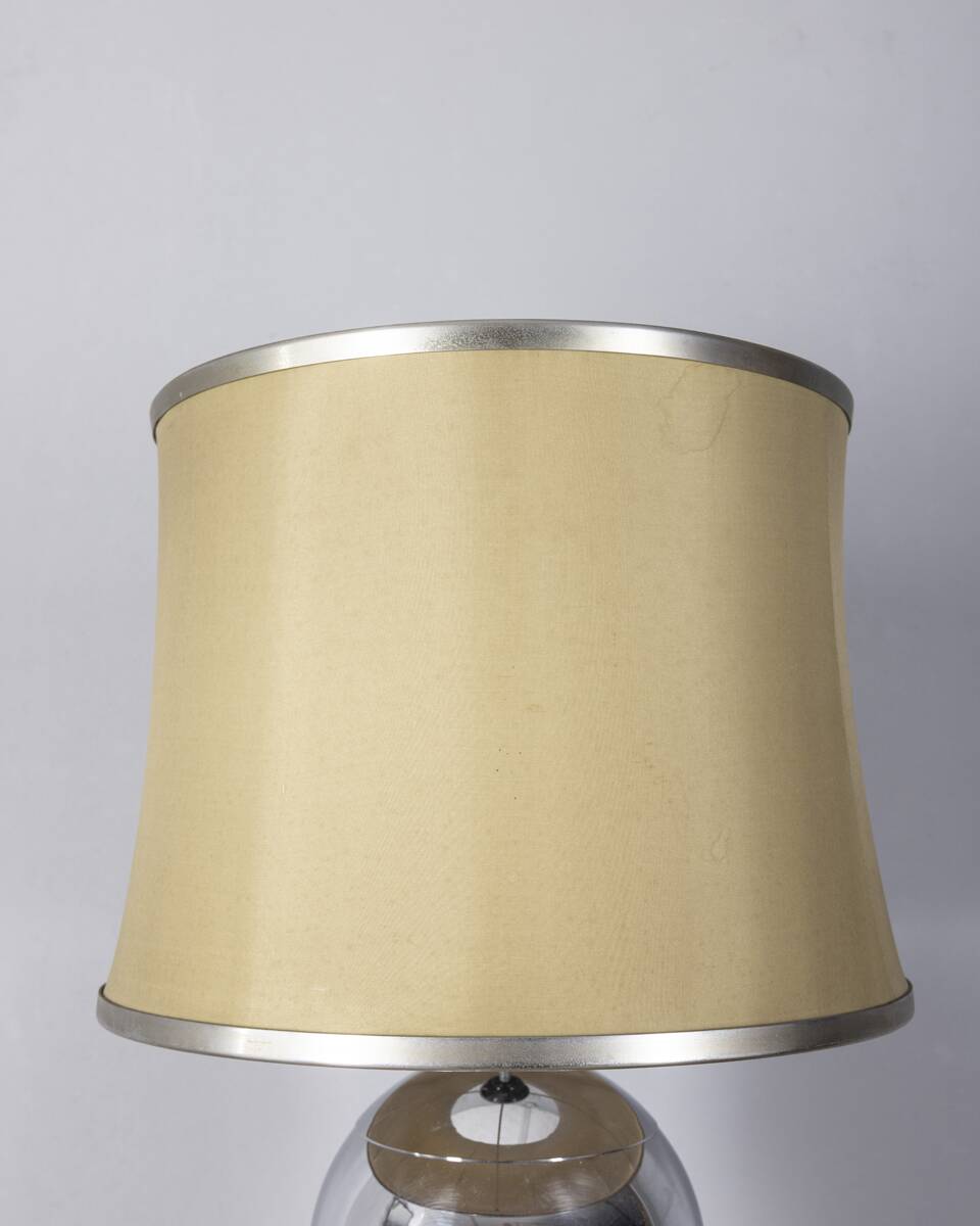 Vintage 1970s floor lamp with chromed metal spheres, Italian design