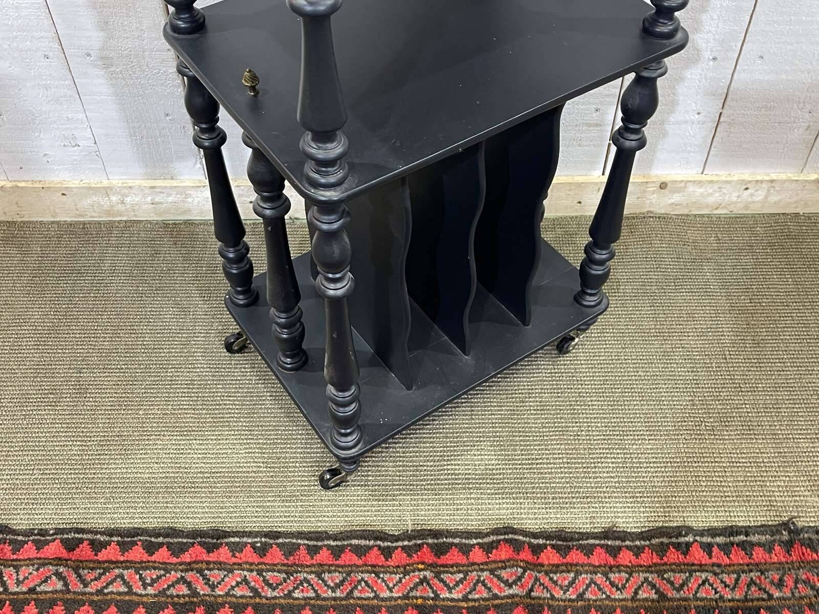 Blackened wooden music stand from the late 19th century