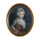 Peinture pastel sur carton "portrait de femme" encadré sous verre