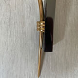 Paire d’appliques 1950 en laiton et verre opaque