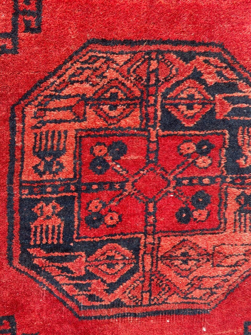 Ancient carpet turkmen ersari afghan 137x203 cm