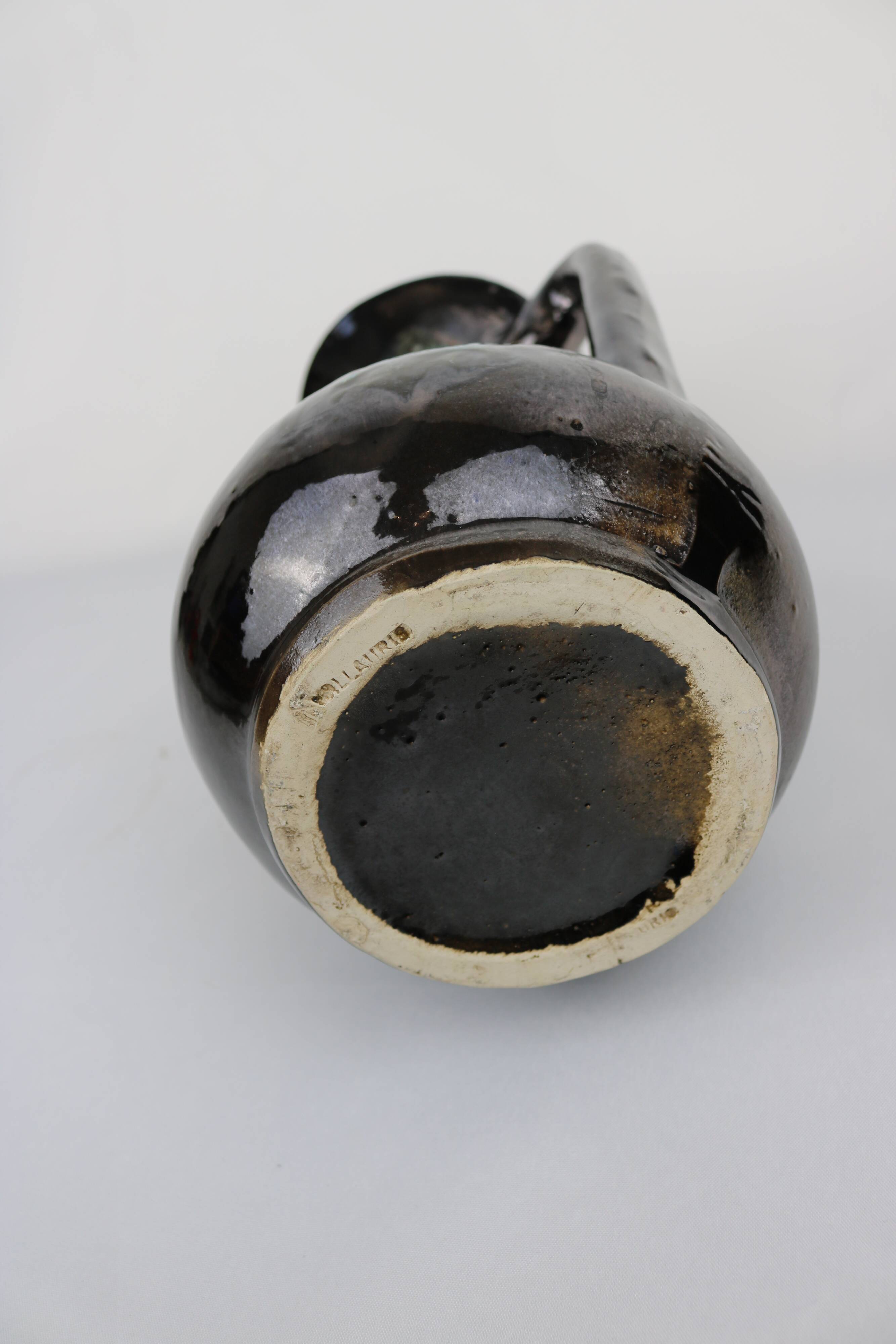 Vallauris Blue Fat Lava Vases