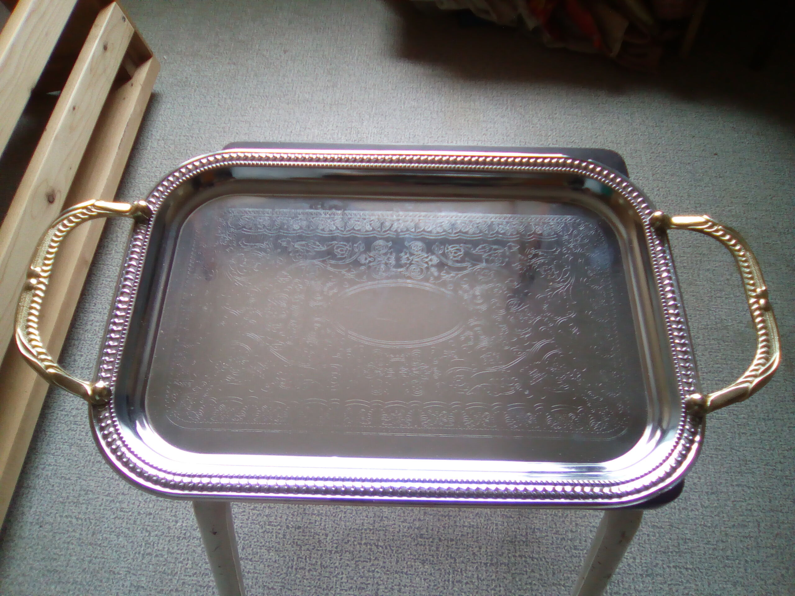 stainless steel trays 70s 80s
