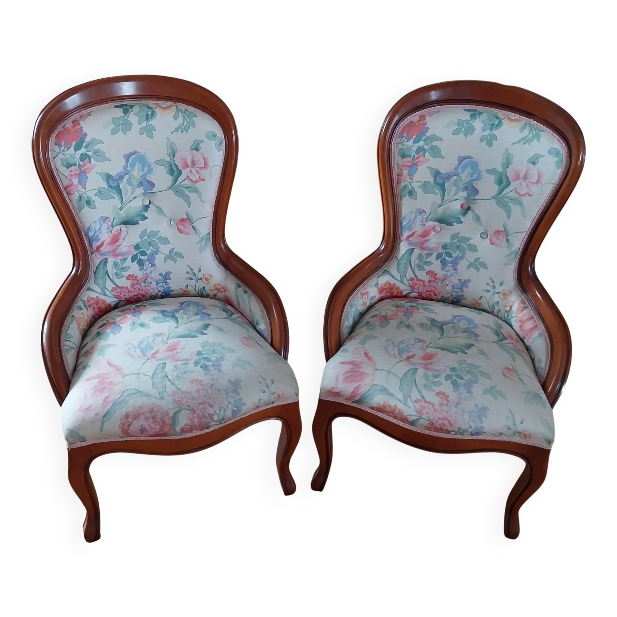 Pair of bergère armchairs