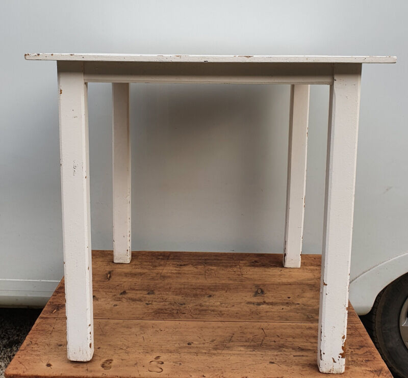 White painted wood table