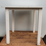 White painted wood table