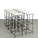 Tabourets de bar vintage hauts, ensemble de 8